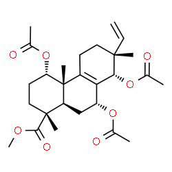 ChemSpider 2D Image | Methyl (1alpha,7alpha,13alpha,14alpha)-1,7,14-triacetoxypimara-8,15-dien-18-oate | C27H38O8
