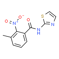 ChemSpider 2D Image | 3-Methyl-2-nitro-N-(1,3-thiazol-2-yl)benzamide | C11H9N3O3S