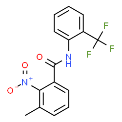 ChemSpider 2D Image | 3-Methyl-2-nitro-N-[2-(trifluoromethyl)phenyl]benzamide | C15H11F3N2O3