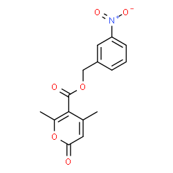 ChemSpider 2D Image | 3-Nitrobenzyl 4,6-dimethyl-2-oxo-2H-pyran-5-carboxylate | C15H13NO6