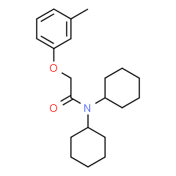 ChemSpider 2D Image | N,N-Dicyclohexyl-2-(3-methylphenoxy)acetamide | C21H31NO2