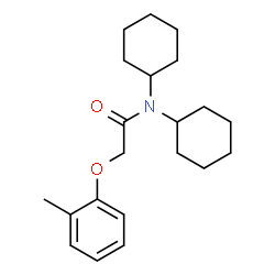 ChemSpider 2D Image | N,N-Dicyclohexyl-2-(2-methylphenoxy)acetamide | C21H31NO2