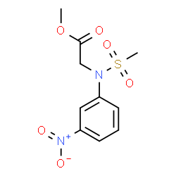 ChemSpider 2D Image | Methyl N-(methylsulfonyl)-N-(3-nitrophenyl)glycinate | C10H12N2O6S