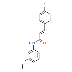 ChemSpider 2D Image | (2E)-3-(4-Fluorophenyl)-N-[3-(methylsulfanyl)phenyl]acrylamide | C16H14FNOS