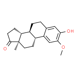ChemSpider 2D Image | (8alpha,9beta,13alpha,14beta)-3-Hydroxy-2-methoxyestra-1(10),2,4-trien-17-one | C19H24O3