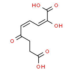 ChemSpider 2D Image | (2E,4Z)-2-Hydroxy-6-oxo-2,4-nonadienedioic acid | C9H10O6