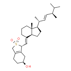 ChemSpider 2D Image | (3R,5S)-3-[(E)-{(1R,3aS,7aR)-1-[(2R,3E,5R)-5,6-Dimethyl-3-hepten-2-yl]-7a-methyloctahydro-4H-inden-4-ylidene}methyl]-1,3,4,5,6,7-hexahydro-2-benzothiophene-5-ol 2,2-dioxide | C28H44O3S
