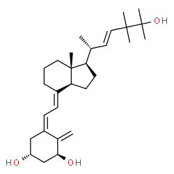 ChemSpider 2D Image | (1S,3R,5Z,7E,22E,24xi)-24-Methyl-9,10-secoergosta-5,7,10,22-tetraene-1,3,25-triol | C29H46O3