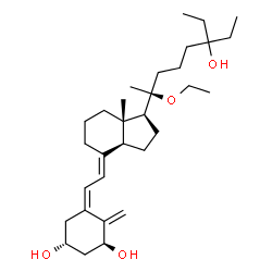 ChemSpider 2D Image | (1R,3S,5Z)-5-[(2E)-2-{(1S,3aS,7aS)-1-[(2S)-2-Ethoxy-6-ethyl-6-hydroxy-2-octanyl]-7a-methyloctahydro-4H-inden-4-ylidene}ethylidene]-4-methylene-1,3-cyclohexanediol | C31H52O4