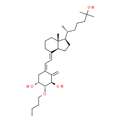 ChemSpider 2D Image | (1R,2R,3R,5Z,7E)-2-Butoxy-9,10-secocholesta-5,7,10-triene-1,3,25-triol | C31H52O4