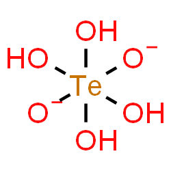 ChemSpider 2D Image | (Tetrahydroxy-lambda~6~-tellanediyl)dioxidanide | H4O6Te