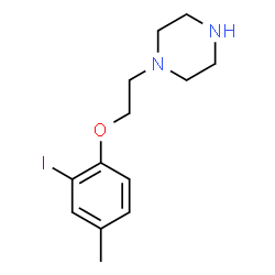 ChemSpider 2D Image | 1-[2-(2-Iodo-4-methylphenoxy)ethyl]piperazine | C13H19IN2O