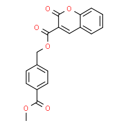 ChemSpider 2D Image | 4-(Methoxycarbonyl)benzyl 2-oxo-2H-chromene-3-carboxylate | C19H14O6