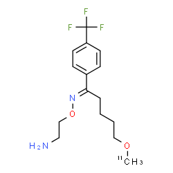 ChemSpider 2D Image | 2-{[(E)-{5-[(~11~C)Methyloxy]-1-[4-(trifluoromethyl)phenyl]pentylidene}amino]oxy}ethanamine | C1411CH21F3N2O2