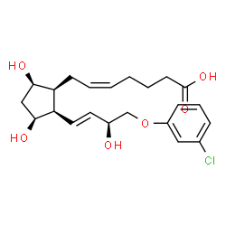 ChemSpider 2D Image | (5Z)-7-{(1S,2R,3S,5R)-2-[(1E,3S)-4-(3-Chlorophenoxy)-3-hydroxy-1-buten-1-yl]-3,5-dihydroxycyclopentyl}-5-heptenoic acid | C22H29ClO6