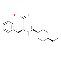 ChemSpider 2D Image | N-[(cis-4-Isopropylcyclohexyl)carbonyl]-L-phenylalanine | C19H27NO3