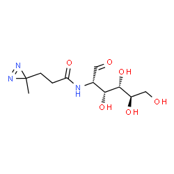 ChemSpider 2D Image | 2-Deoxy-2-{[3-(3-methyl-3H-diaziren-3-yl)propanoyl]amino}-D-mannose | C11H19N3O6