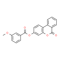 ChemSpider 2D Image | 6-Oxo-6H-benzo[c]chromen-3-yl 3-methoxybenzoate | C21H14O5