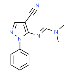 ChemSpider 2D Image | N'-(4-Cyano-1-phenyl-1H-pyrazol-5-yl)-N,N-dimethylimidoformamide | C13H13N5