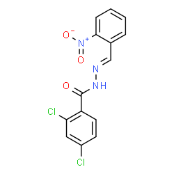 ChemSpider 2D Image | 2,4-Dichloro-N'-[(E)-(2-nitrophenyl)methylene]benzohydrazide | C14H9Cl2N3O3