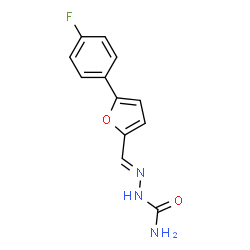 ChemSpider 2D Image | (2E)-2-{[5-(4-Fluorophenyl)-2-furyl]methylene}hydrazinecarboxamide | C12H10FN3O2
