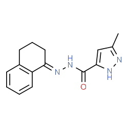 ChemSpider 2D Image | N'-[(1E)-3,4-Dihydro-1(2H)-naphthalenylidene]-3-methyl-1H-pyrazole-5-carbohydrazide | C15H16N4O