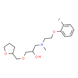 ChemSpider 2D Image | 1-{[2-(2-Fluorophenoxy)ethyl](methyl)amino}-3-(tetrahydro-2-furanylmethoxy)-2-propanol | C17H26FNO4