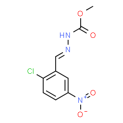 ChemSpider 2D Image | Methyl (2E)-2-(2-chloro-5-nitrobenzylidene)hydrazinecarboxylate | C9H8ClN3O4