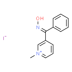 ChemSpider 2D Image | 3-[(E)-(Hydroxyimino)(phenyl)methyl]-1-methylpyridinium iodide | C13H13IN2O