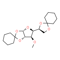 ChemSpider 2D Image | (3a'S,5'S,6'R,6a'S)-5'-[(2S)-1,4-Dioxaspiro[4.5]dec-2-yl]-6'-methoxytetrahydrospiro[cyclohexane-1,2'-furo[2,3-d][1,3]dioxole] (non-preferred name) | C19H30O6