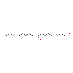 ChemSpider 2D Image | (7E,9S)-9-Hydroxy-5,7,11,14-icosatetraenoic acid | C20H32O3