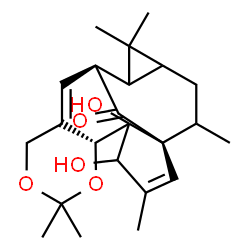 ChemSpider 2D Image | (1S,6R,13S)-4,5-Dihydroxy-3,8,8,15,15,18-hexamethyl-7,9-dioxapentacyclo[11.5.1.0~1,5~.0~6,11~.0~14,16~]nonadeca-2,11-dien-19-one | C23H32O5