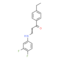 ChemSpider 2D Image | 3-[(3,4-Difluorophenyl)amino]-1-(4-ethylphenyl)-2-propen-1-one | C17H15F2NO