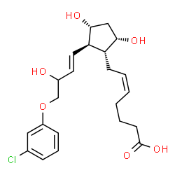 ChemSpider 2D Image | (5Z)-7-{(1R,2R,3R,5S)-2-[(1E)-4-(3-Chlorophenoxy)-3-hydroxy-1-buten-1-yl]-3,5-dihydroxycyclopentyl}-5-heptenoic acid | C22H29ClO6