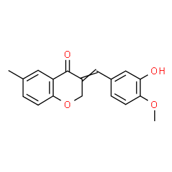 ChemSpider 2D Image | 3-(3-Hydroxy-4-methoxybenzylidene)-6-methyl-2,3-dihydro-4H-chromen-4-one | C18H16O4