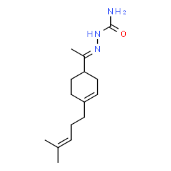 ChemSpider 2D Image | (2E)-2-{1-[4-(4-Methyl-3-penten-1-yl)-3-cyclohexen-1-yl]ethylidene}hydrazinecarboxamide | C15H25N3O