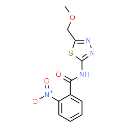 ChemSpider 2D Image | N-[5-(Methoxymethyl)-1,3,4-thiadiazol-2-yl]-2-nitrobenzamide | C11H10N4O4S