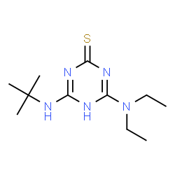 ChemSpider 2D Image | 4-(Diethylamino)-6-[(2-methyl-2-propanyl)amino]-1,3,5-triazine-2(5H)-thione | C11H21N5S