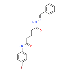 ChemSpider 2D Image | 5-[(2E)-2-Benzylidenehydrazino]-N-(4-bromophenyl)-5-oxopentanamide | C18H18BrN3O2