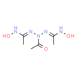 ChemSpider 2D Image | 1-{(1E,3E)-1,3-Bis[1-(hydroxyamino)ethylidene]-2-triazanyl}ethanone | C6H13N5O3