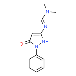 ChemSpider 2D Image | N,N-Dimethyl-N'-(5-oxo-1-phenyl-2,5-dihydro-1H-pyrazol-3-yl)imidoformamide | C12H14N4O