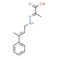 ChemSpider 2D Image | (2E)-2-{[(2E)-3-Phenyl-2-buten-1-yl]hydrazono}propanoic acid | C13H16N2O2