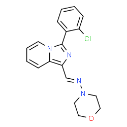 ChemSpider 2D Image | N-{(E)-[3-(2-Chlorophenyl)imidazo[1,5-a]pyridin-1-yl]methylene}morpholin-4-amine | C18H17ClN4O