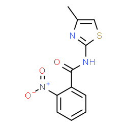 ChemSpider 2D Image | N-(4-Methyl-1,3-thiazol-2-yl)-2-nitrobenzamide | C11H9N3O3S
