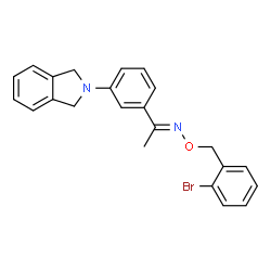 ChemSpider 2D Image | (1E)-N-[(2-Bromobenzyl)oxy]-1-[3-(1,3-dihydro-2H-isoindol-2-yl)phenyl]ethanimine | C23H21BrN2O