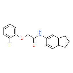 ChemSpider 2D Image | N-(2,3-Dihydro-1H-inden-5-yl)-2-(2-fluorophenoxy)acetamide | C17H16FNO2