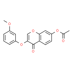 ChemSpider 2D Image | 3-(3-Methoxyphenoxy)-4-oxo-4H-chromen-7-yl acetate | C18H14O6