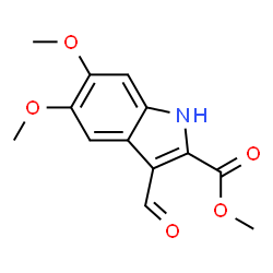 ChemSpider 2D Image | Methyl 3-formyl-5,6-dimethoxy-1H-indole-2-carboxylate | C13H13NO5