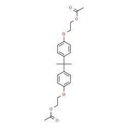 ChemSpider 2D Image | 2,2-Propanediylbis(4,1-phenyleneoxy-2,1-ethanediyl) diacetate | C23H28O6