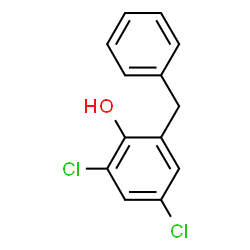 ChemSpider 2D Image | 2-Benzyl-4,6-dichlorophenol | C13H10Cl2O